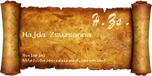 Hajda Zsuzsanna névjegykártya